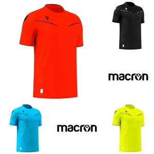 ECO SHIRT FOOTBALL SOCCER REFEREE PONNET SS - MACRON - Size 2XS - 3XL - Picture 1 of 15
