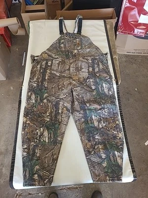 Carhartt Double Knee RealTree 14806 Camouflage Bib Overalls Insulated 3xl - Image 1 of 4