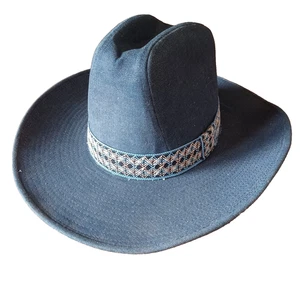 The Duke Collection Blue Denim Cowboy Hat Large 1970s Vintage - Picture 1 of 7