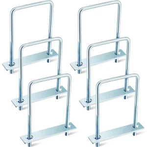 6 Pcs Square U Bolts Zinc Plated, Heavy Duty Carbon Steel U Bolt Industrial a... - Picture 1 of 6