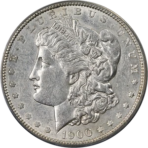 1900-P Morgan Silver Dollar Doubled Die Reverse ANACS AU55 Details VAM 24 - Picture 1 of 4