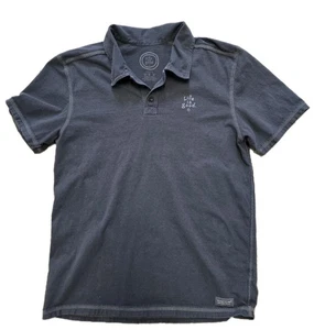 Life is Good Poloshirt Herren Größe M Schwarz Streetwear Gothic  - Bild 1 von 6