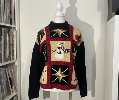 Suéter De Colección Años 90’s Liz Claiborne Villager Grueso Tejido Navidad Vacaciones Para Mujer’s S Foto 1 de 4