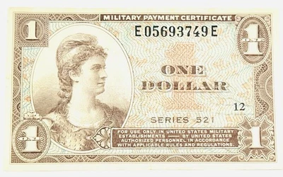 Series 521 $1 US Military Payment Certificate Block 12 - Image 1 of 2