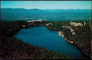 1963 Lake Minnewaska desde el aire postal Shawangunk Mountains norte del estado de Nueva York - Imagen 1 de 2