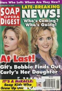Soap Opera Digest Feb 10, 1998 SARAH BROWN-JACKLYN ZEMAN-INGO RADEMACHER-GH - Picture 1 of 1
