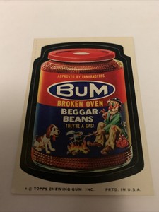 1974 Topps Chewing Gum Wacky Packages Bum Baked Beans  Series 10