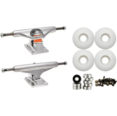 Independent 129 (7.75") Skateboard Trucks 52mm Wheels and Bearings Combo Package - Image 1 of 4