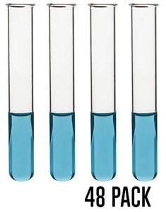 Eisco Labs 12ml Test Tubes, Beaded Rims - Borosilicate 3.3 Glass - 48 Pack - Picture 1 of 2