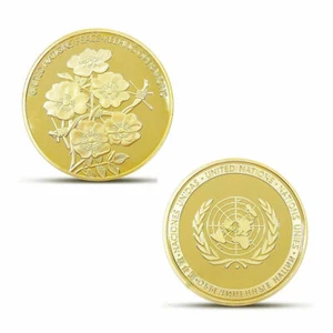 United Nations PeaceKeeping Force Operation Gold Commemorative Coin Collection - Picture 1 of 3