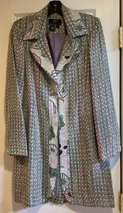 Vintage 90’s Y2K Tweed Boucle Jacket Size 2 True Meaning Floral Coat - Picture 1 of 10