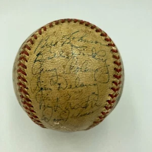 1950 New York Yankees Serie Mundial Campeones Equipo Firmado AL Béisbol Certificado de Autenticidad JSA - Imagen 1 de 10