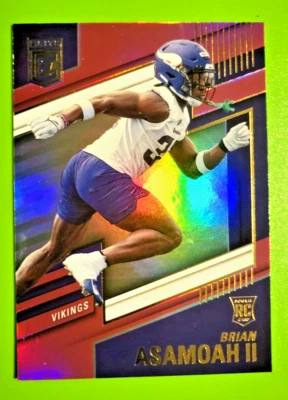 2022 Donruss Elite BRIAN ASAMOAH II Pink Holo Rookie #199 RC Minnesota Vikings - Image 1 of 2
