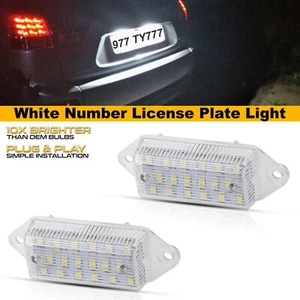 For 2003-2017 Mitsubishi Lancer LED License Plate Light Lamp White Error Free 2x - Picture 1 of 9