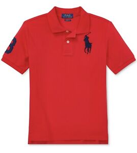 polo ralph lauren boys classic fit mesh polo shirt Red M(10/12) MSRP$45 NWT
