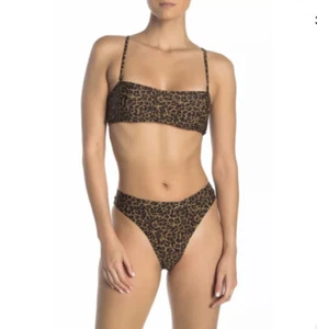 Conjunto de bikini bandeau leopardo Kendall & Kylie S - Imagen 1 de 5