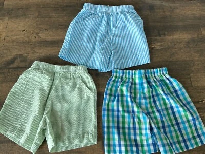 12 18 Meses Lote 3 Pantalones Cortos Bailey Boys Once Upon a Time Azul Verde Seersucker Usado en Excelente Condición Foto 1 de 4