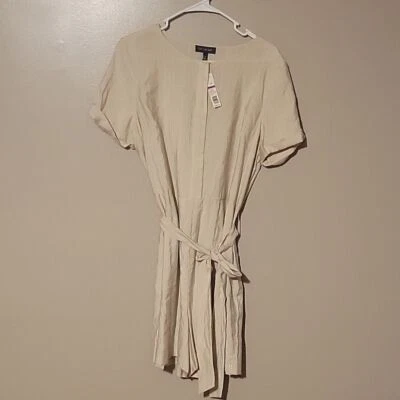 Mameluco para mujer The Limited con corbata brillo delantero beige talla 14 nuevo con etiquetas Foto 1 de 4