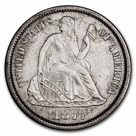 1877-CC Liberty Seated Dime BU Details (Cleaned) - SKU#259832 Cover