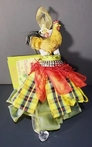 VTG ROOSTER Silvestri Finial Tassel Decor Ornament by Kelly Paulk w/ Tags - Picture 1 of 17