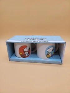 New 2022 ICUP Peanuts Snoopy & Woodstock Easter Ceramic Mug Set Of 2 - Picture 1 of 12