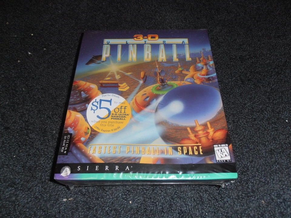 3D Ultra Pinball (PC, 1995) Factory Sealed - Image 1 of 1