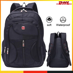Rucksack Wasserdicht Schwarz Wanderrucksack Trekking Reiserucksack 45X31X15CM - Bild 1 von 11