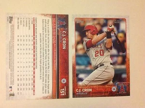 C J Cron #151 Angels 12/99 made 2015 TOPPS Limited Edition 5X7 Exclusive Print - Picture 1 of 1