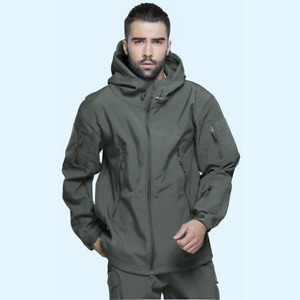 Mens Jacket Military Tactical Waterproof Soft Shell Work Windbreaker Coat