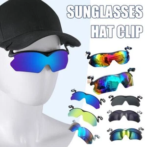 Polarized Fishing Glasses Hat Visors Sport Clips Cap Sunglasses On Eyewear E7A3 - Picture 1 of 26