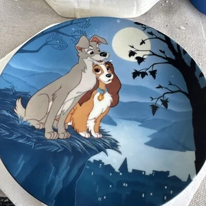 Walt Disney Knowles Lady & The Tramp “Moonlight Romance” Collector Plate - Picture 1 of 5