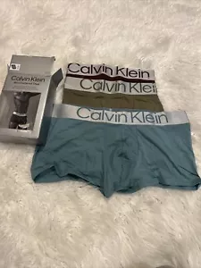 Calvin Klein Boxer XL Reconsidered Steel Microfiber Low Rise Trunk NB3074917 $64 - Picture 1 of 13