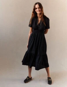 Boden - Pintuck Detail Midi Dress - Kleid Taschen Leinen Sommer NEU UK 12 EU 40 - Bild 1 von 8