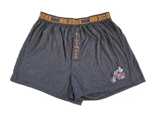 BIG DOGS "Ride the Hog" Boxer Sleep Shorts Large 28-30", Patch - Picture 1 of 5