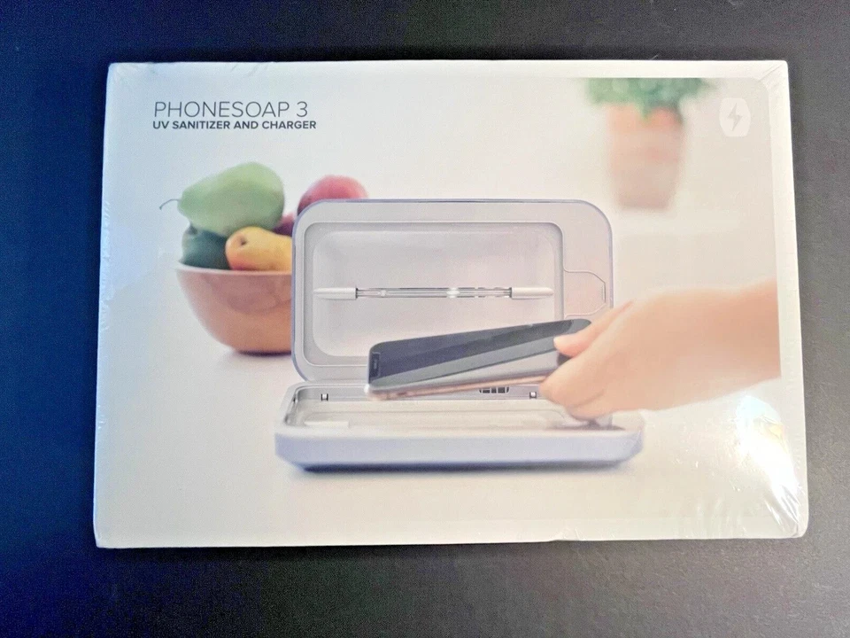 PhoneSoap 3, Desinfetante UV e Carregador para Celular, NOVO EM FOLHA - LACRADO, PRATA - Imagem 1 de 1