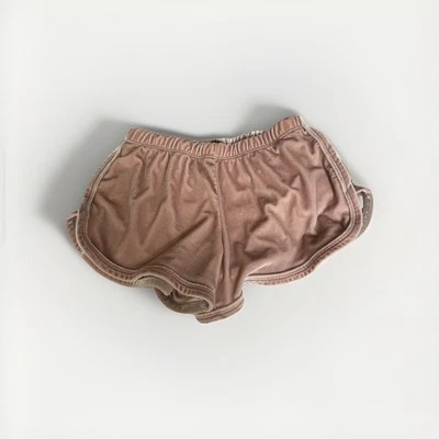John Galt Brandy Melville Pink Velour Track Shorts, One Size - Image 1 of 4