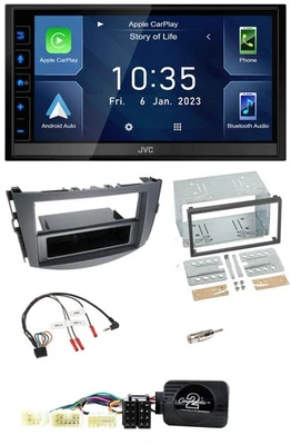JVC DAB Bluetooth Lenkrad USB 2DIN Autoradio für Toyota RAV 4 2006-2011 - Bild 1 von 4