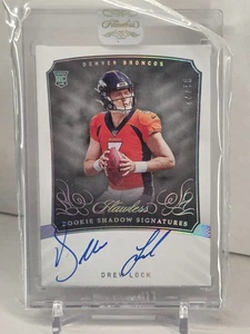 Drew Lock 2019 Flawless - 01/20 Auto RC - SILVER - Rookie Shadow - ON CARD AUTO - Picture 1 of 2