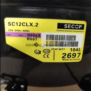 New 1PC SECOP Compressor SC12CLX.2 104L2697 220V-240V 50Hz R404a/R507 - Picture 1 of 5