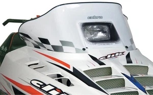 Powermadd Cobra Windshield Low 11.5" White/Black Checkers #11123 Polaris - Picture 1 of 1