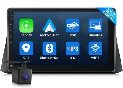 CAM+Android 14 10.1" IPS Car Stereo Radio GPS DSP CarPlay For Honda Accord 08-12 - Image 1 of 4