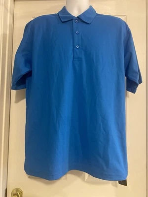 Camisa Polo Zorrel Para Hombre Talla Grande Azul Manga Corta Technicore Nueva Foto 1 de 4
