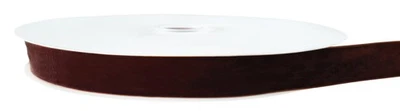 Abbaoww Coffee Velvet Ribbon 5/8 Inch 25 Yards Single Face Velvet Ribbon - Image 1 of 4