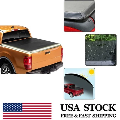 5FT Soft 3-Fold Tonneau Cover For 2019-2022 Ford Ranger Short Bed Tri Fold 5' - Image 1 of 4