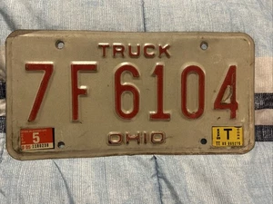 Vintage 1989 Ohio Truck License Plate - Picture 1 of 1