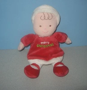 10 Zoll Carter's Bean Stofftier Plüsch Weihnachten Baby Dolly "Merry Christmas" Kleid - Bild 1 von 1