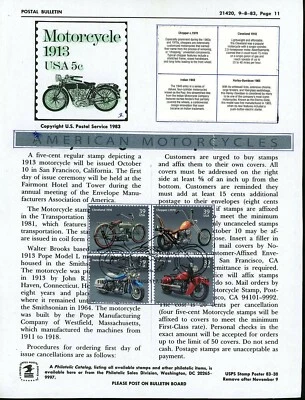 Ranto Cachet US FDC #4085-88 on 1899 Unoffic Souv Page American Motorcycles 2006 - Image 1 of 2