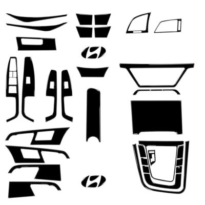 Piano Black  Interior Full Sets Cover Trim Kit For Hyundai Elantra 2016-2018 Foto 1 de 4