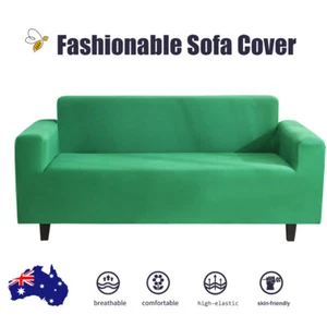 2 /3 /4 Sofa Cover Seater Couch Lounge Protector Slipcovers Green Stretch Covers - Picture 1 of 11