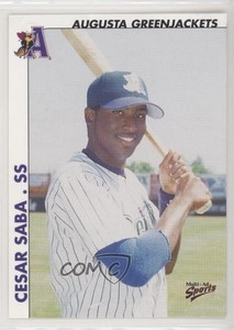 2000 Multi-Ad Sports Augusta Greenjackets Cesar Saba #17 Rookie RC